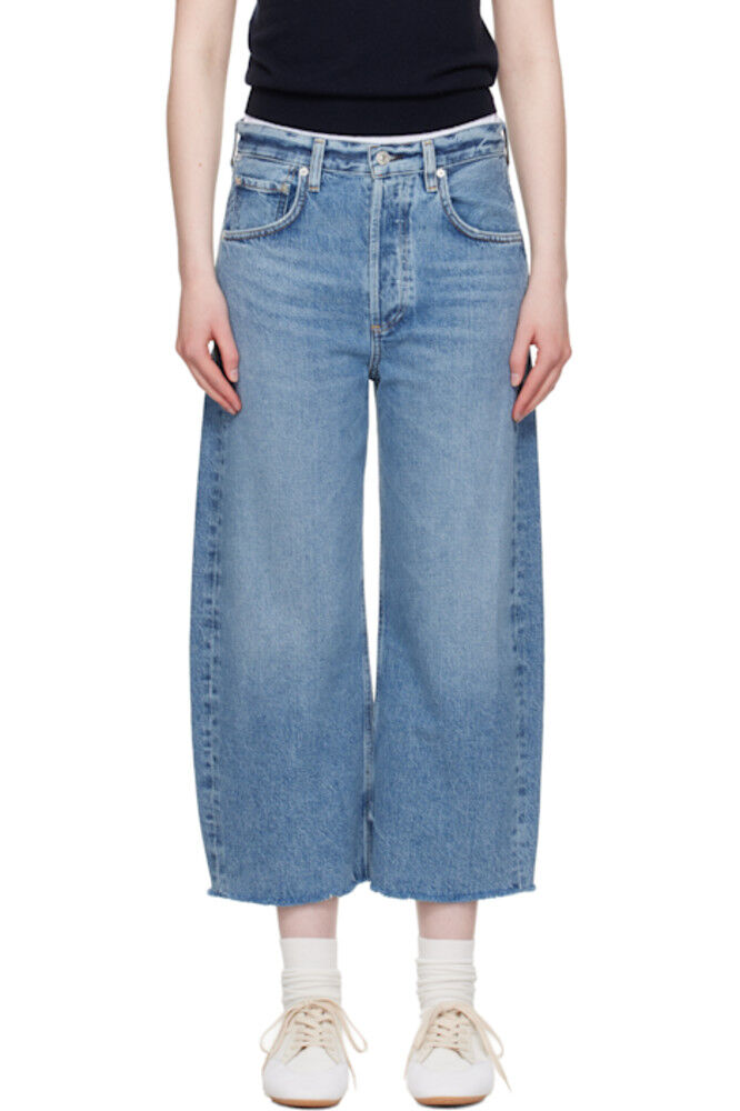 

Синие джинсы Ayla Raw Hem Crop Citizens of Humanity