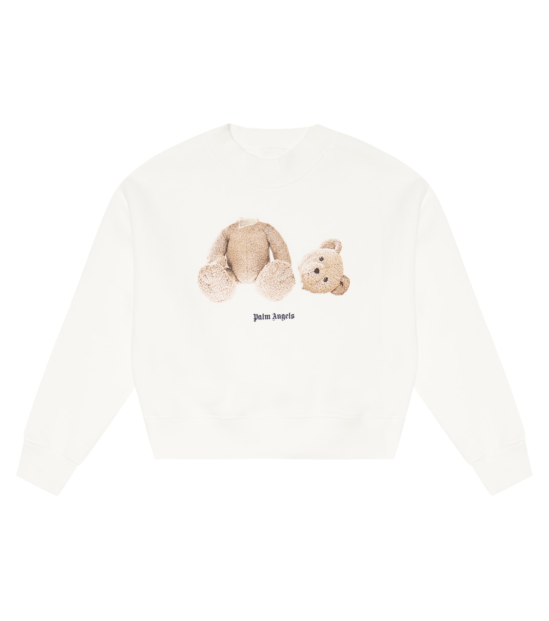

Толстовка Bear из хлопковой смеси Palm Angels Kids, White Brown