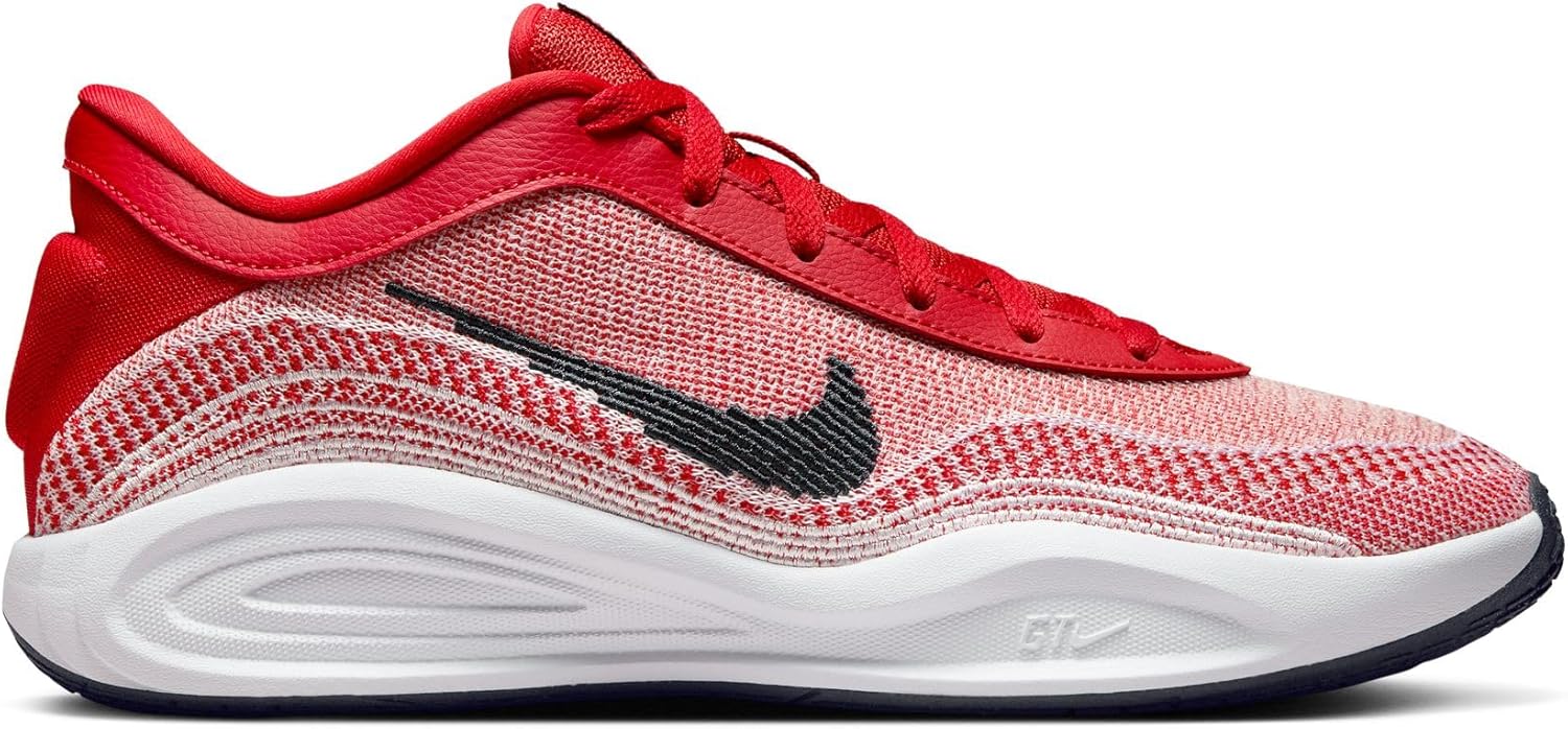 Мужские кроссовки Nike GT Hustle Academy со шнурками, University Red Obsidian White 600 — фото 2