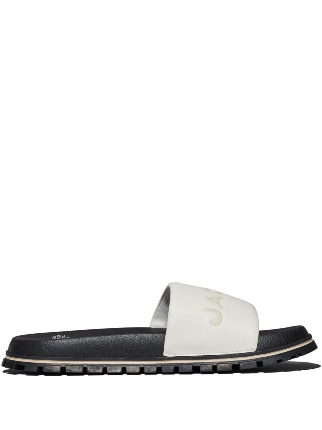 

Marc Jacobs шлепанцы The Leather Slide с тисненым логотипом, белый