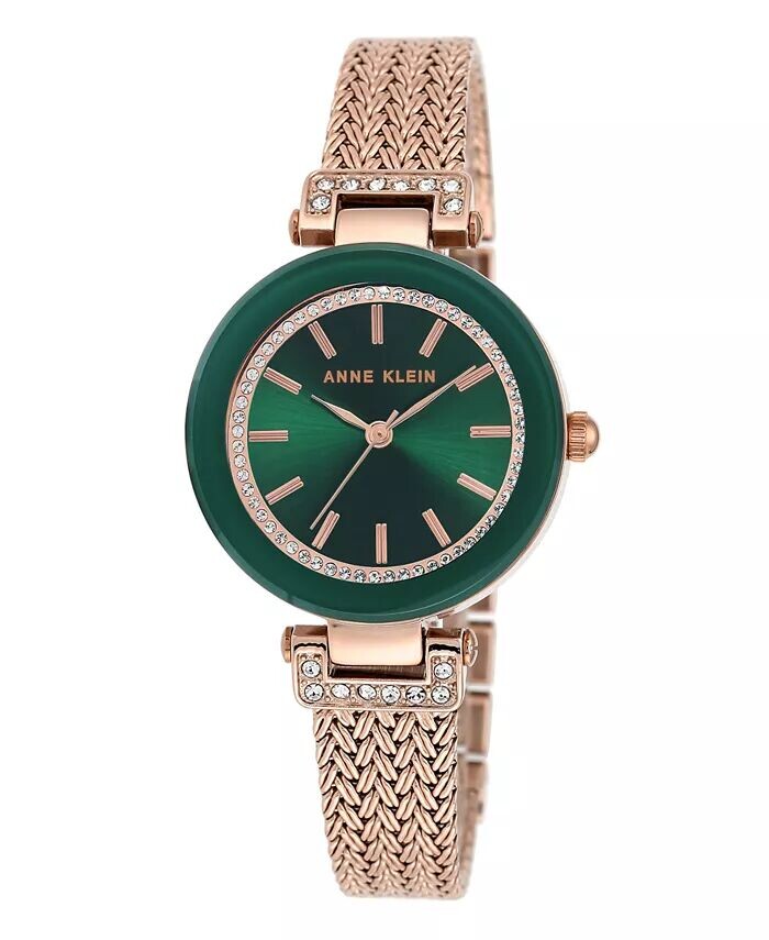 

Циферблат Sunray с часами премиум-класса с кристаллами Anne Klein, зеленый