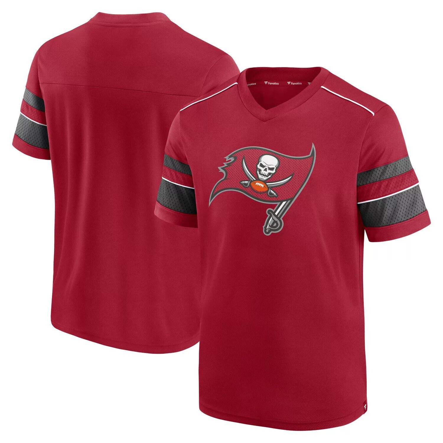 

Мужская красная футболка Tampa Bay Buccaneers с фактурной надписью Hashmark и v-образным вырезом Fanatics, Красный, Мужская красная футболка Tampa Bay Buccaneers с фактурной надписью Hashmark и v-образным вырезом Fanatics