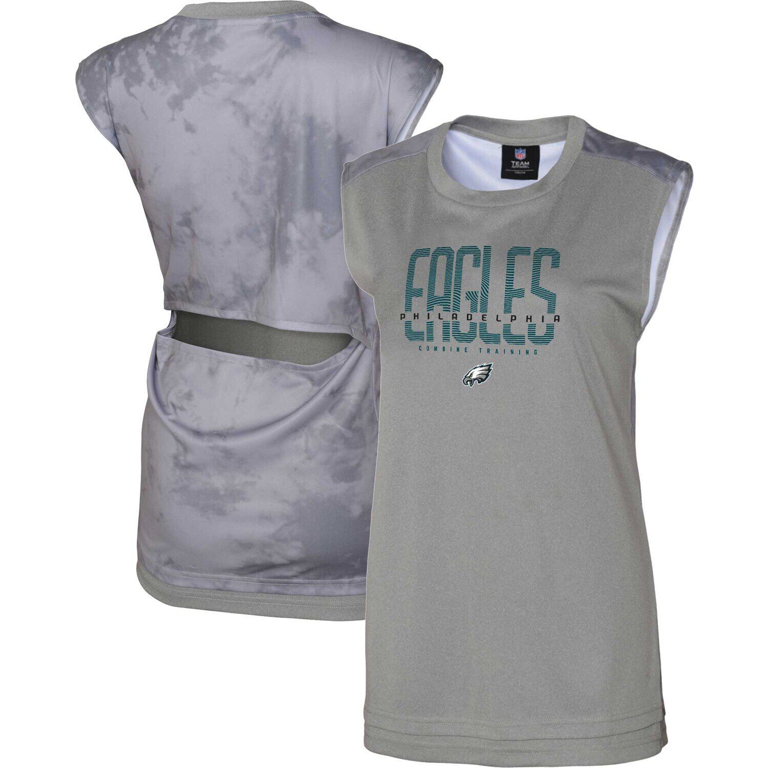 

Женская серая майка Philadelphia Eagles No Sweat Outerstuff, Серый, Женская серая майка Philadelphia Eagles No Sweat Outerstuff