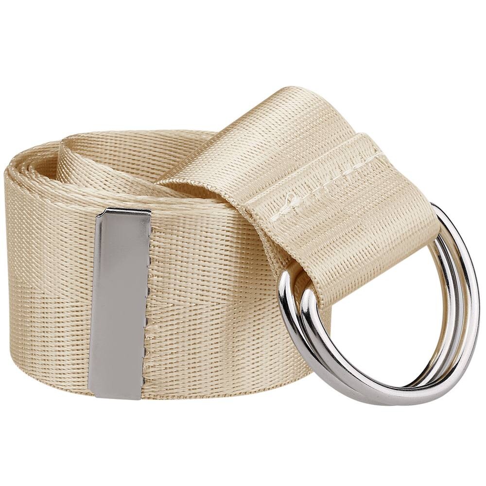 

Женский ремень с двойной D-образной пряжкой, женские однотонные парусиновые регулируемые поясные ремни Elerevyo, цвет Khaki