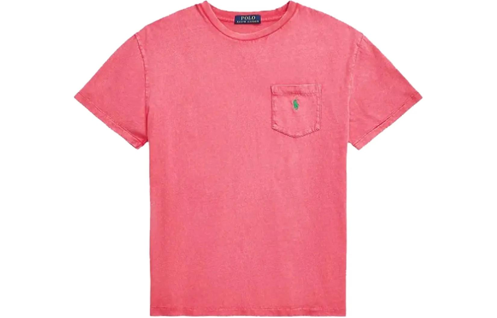 Классическая футболка с карманом Polo Ralph Lauren, красная — фото 2