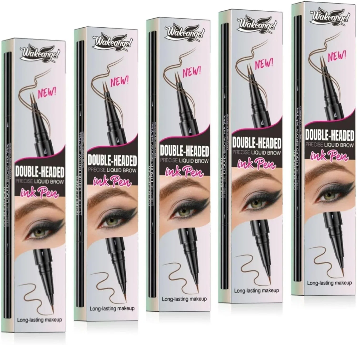 Карандаш для бровей Microblading 3D Водостойкий, 5 цветов, Xuanocheng, 18 г, light brown+brown+dark brown+black