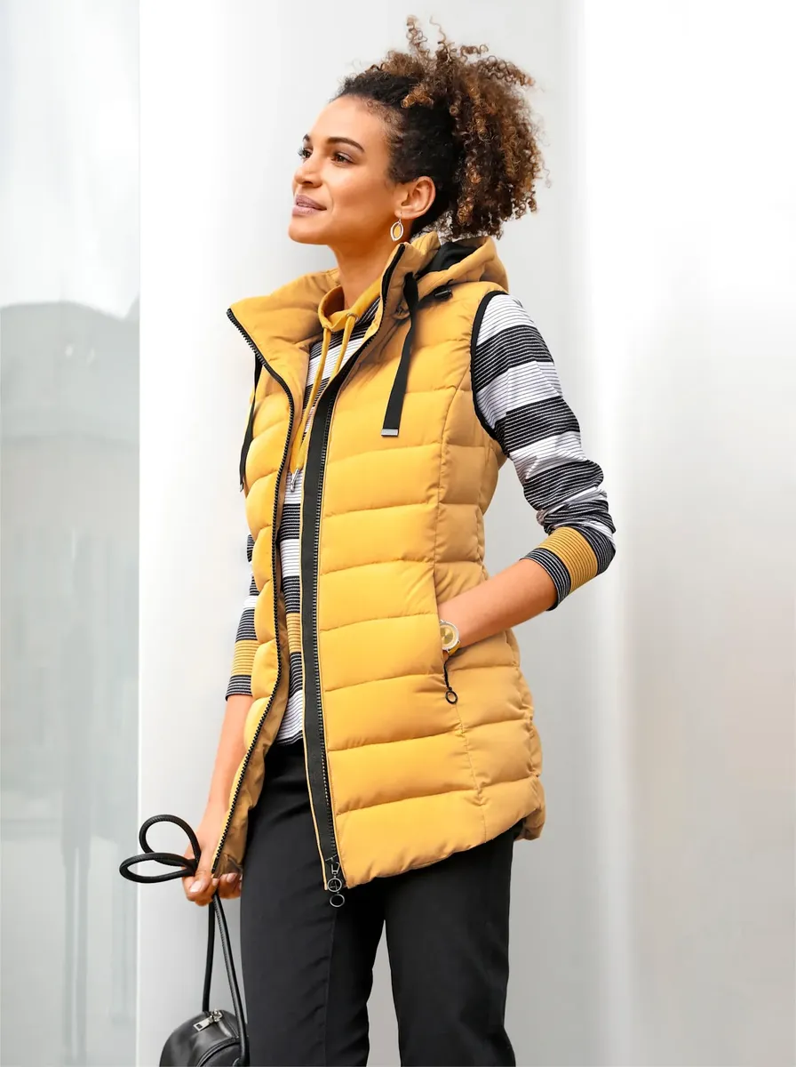 

Повседневный образ стеганый жилет Casual Looks, цвет Ocker