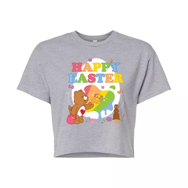

Укороченная футболка Juniors Care Bears с пасхальным яйцом Licensed Character, серый