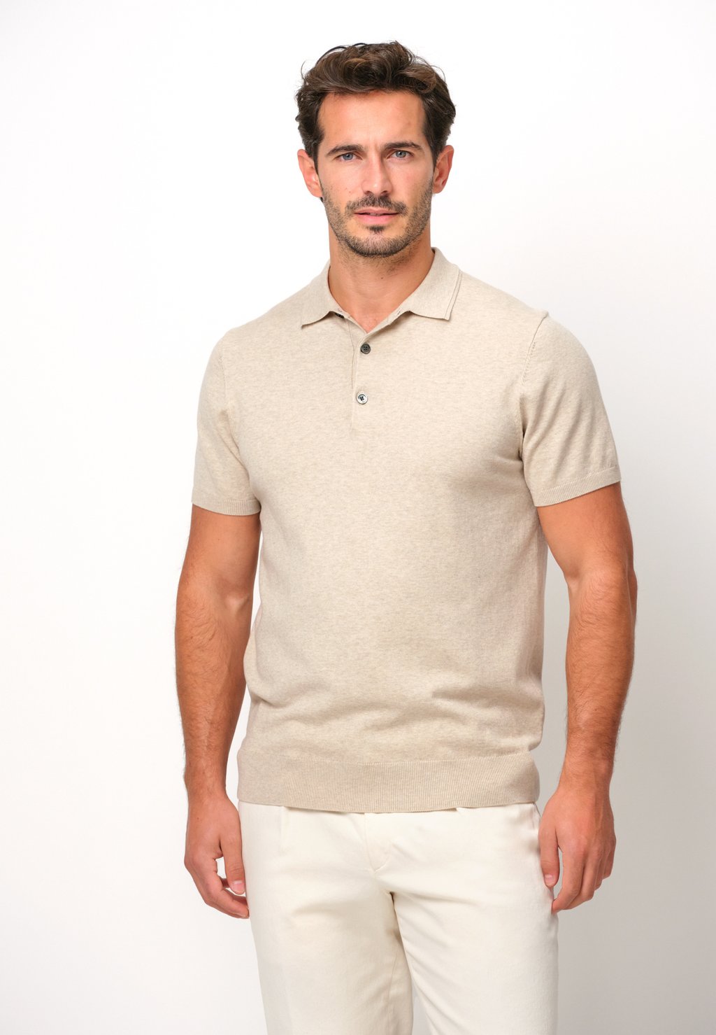 

Рубашка поло SHORT SLEEVE PROFUOMO, бежевый