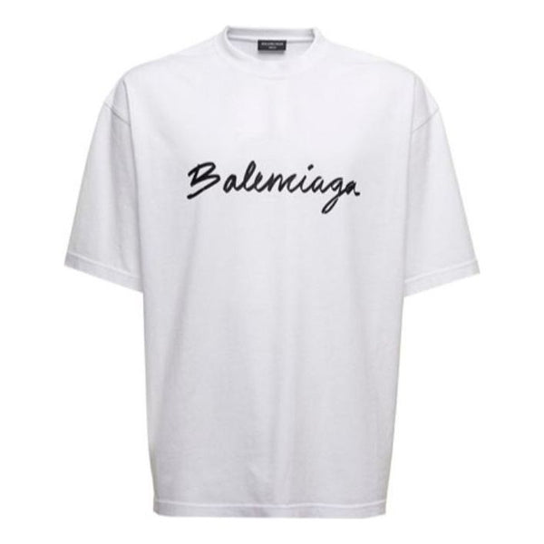 

Футболка script logo t-shirt 'white/black' Balenciaga, белый