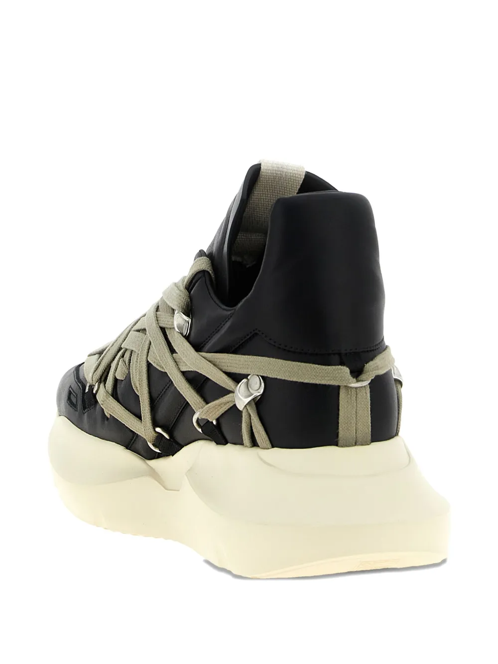 Кроссовки на шнуровке Megalace Geth Runner Rick Owens, черный — фото 4