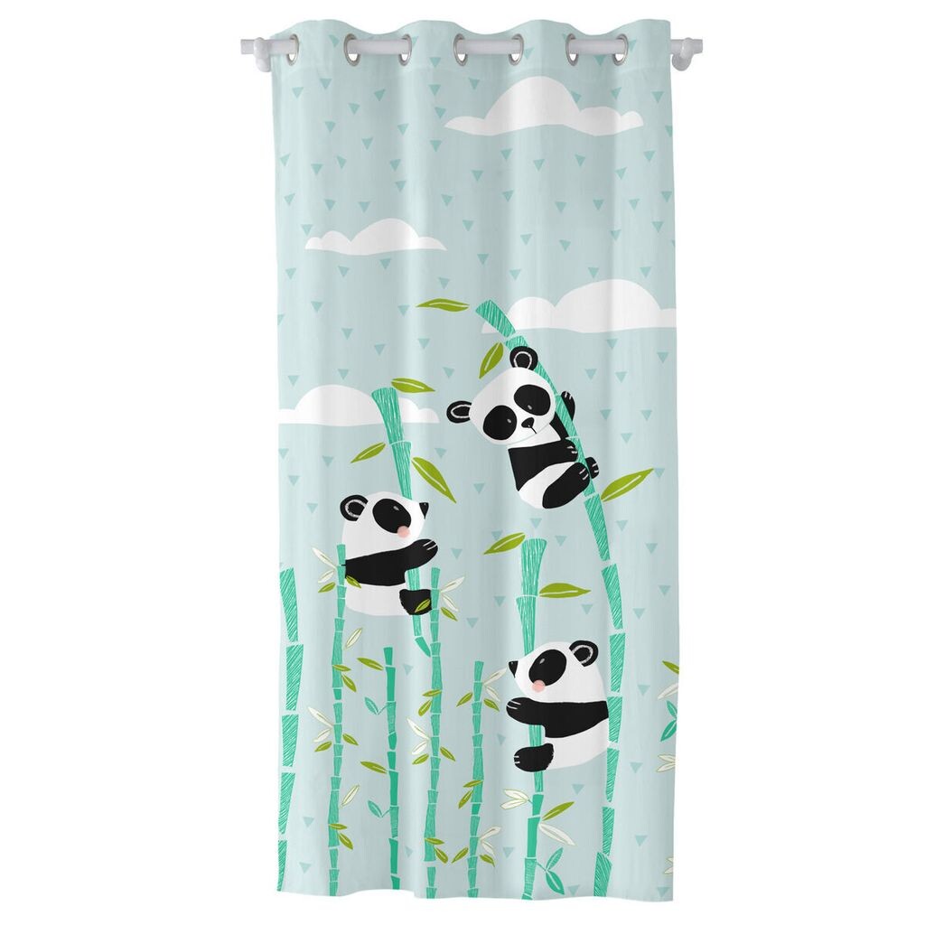 

Штора HappyFriday Moshi Moshi Panda Garden Blue 140 x 265 см, синий