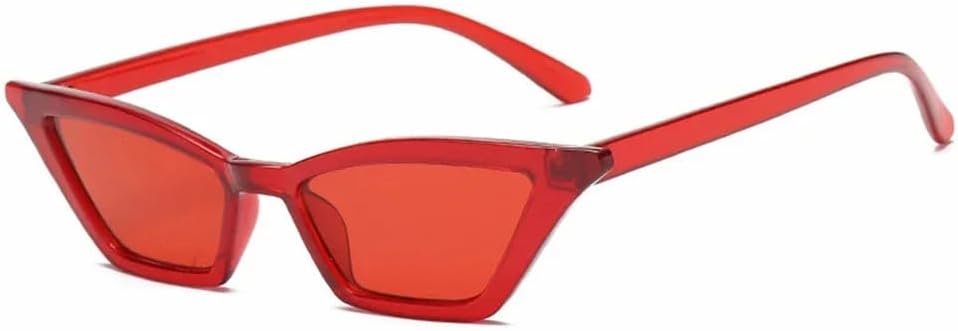 

Ретро-солнцезащитные очки треугольной формы для женщин, маленькие «кошачий глаз», черно-белые, винтажные, недорогие, женские солнцезащитные очки, красные, UV400 UJNHGQ, 08 Red-red