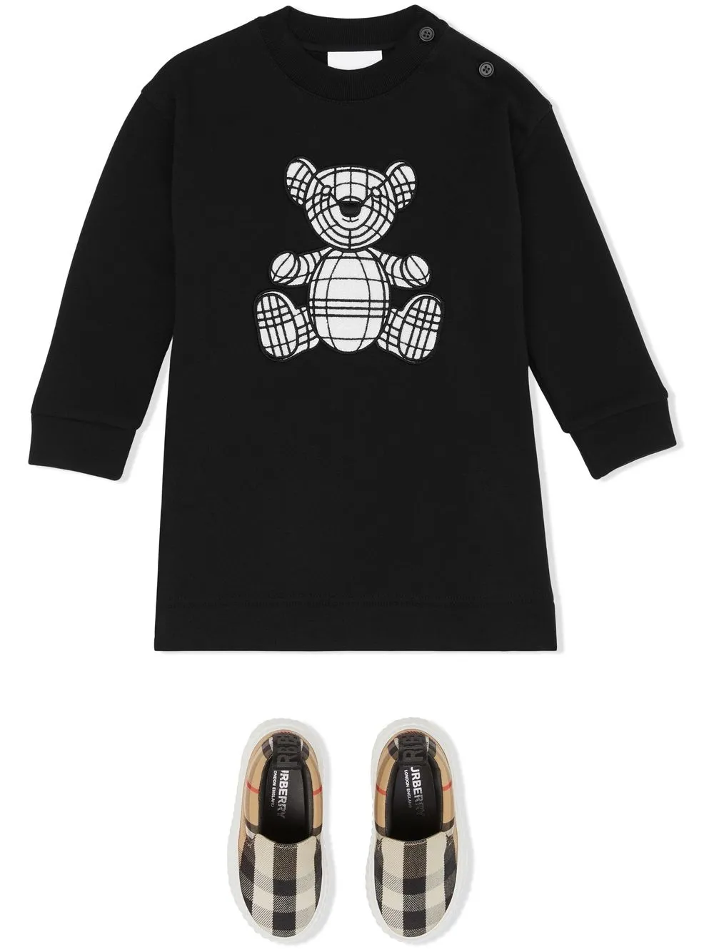 Платье-свитер Thomas Bear BURBERRY KIDS, черный — фото 2