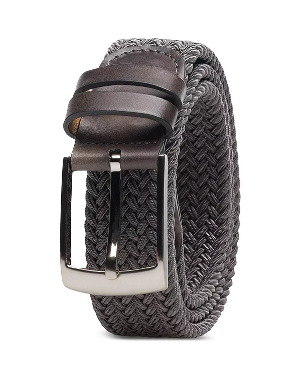 

Мужской кожаный ремень Nadal темно-синего цвета Magnanni, серый