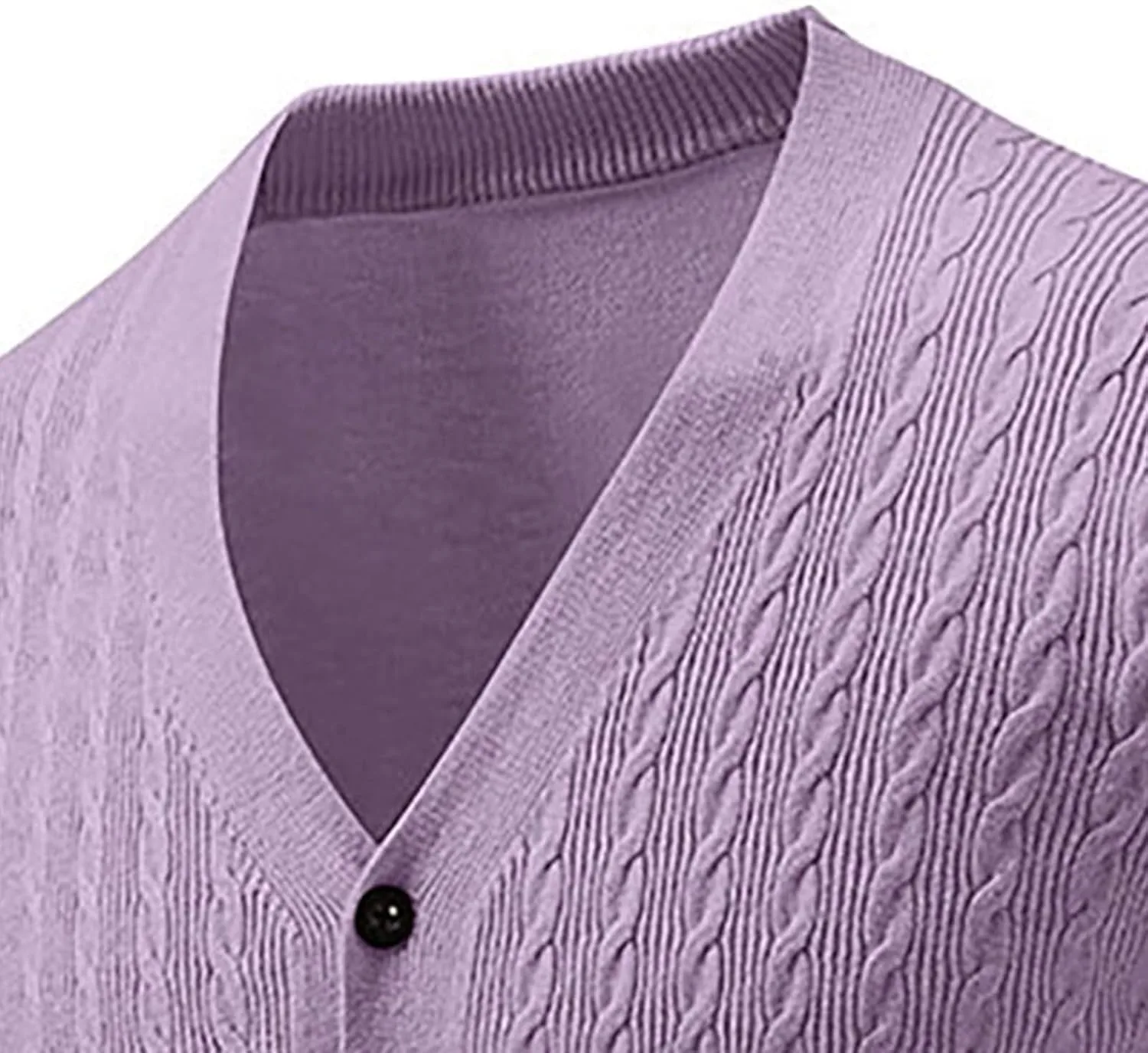 Мужской кардиган Slim Fit с кабельной вязкой — фото 4