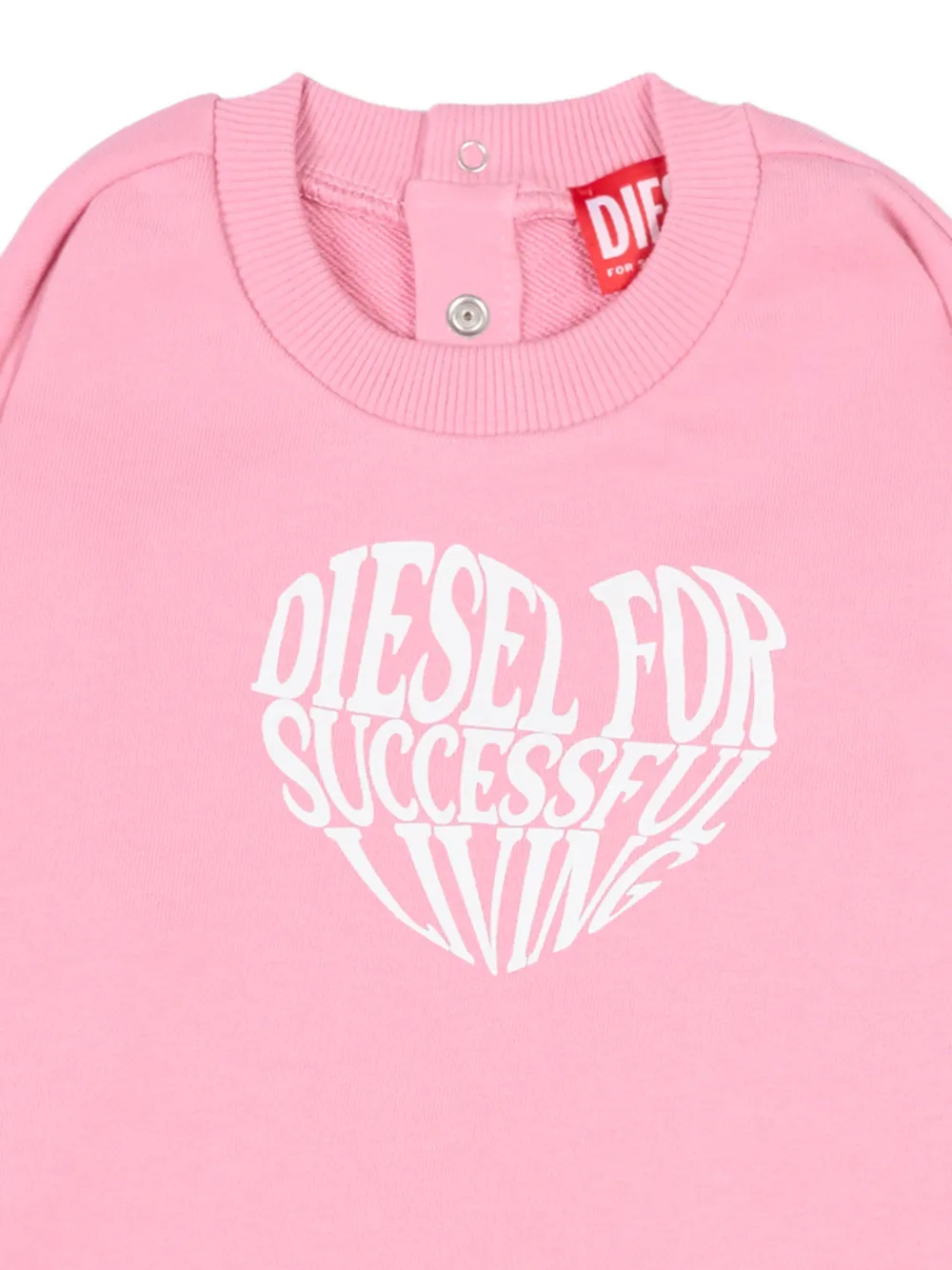 Спортивный костюм с сердечным мотивом Diesel Kids, розовый — фото 3