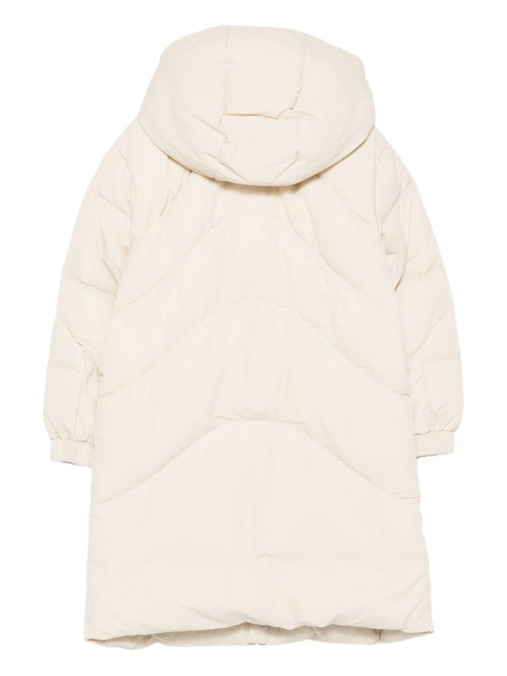 Стеганое пальто с капюшоном Emporio Armani Kids, нейтральный — фото 2