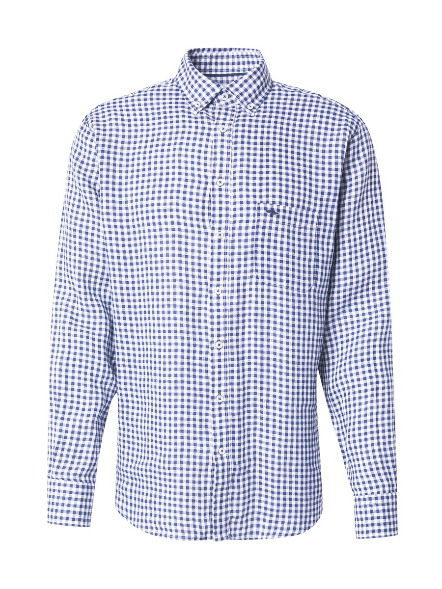 

Рубашка на пуговицах классического кроя FYNCH-HATTON Vichy, темно-синий