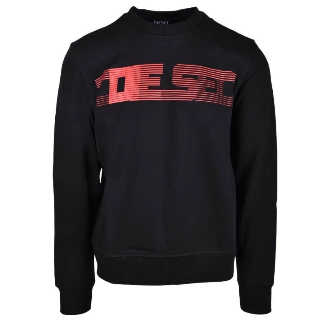 

Толстовка it с полосатым логотипом Diesel, черный