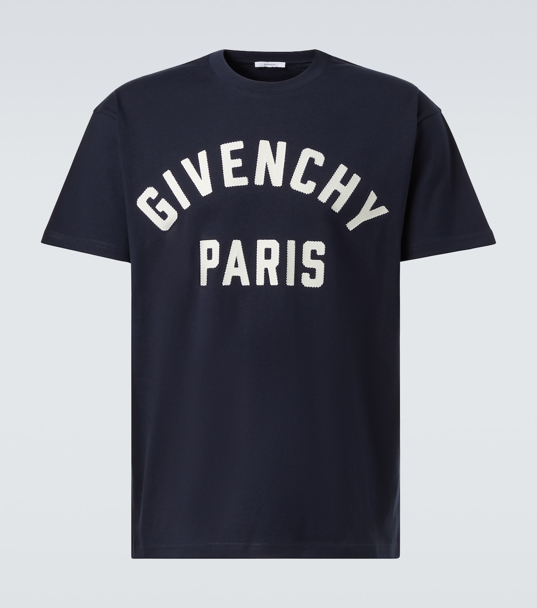 

Парижская хлопковая футболка из джерси Givenchy, Navy/White