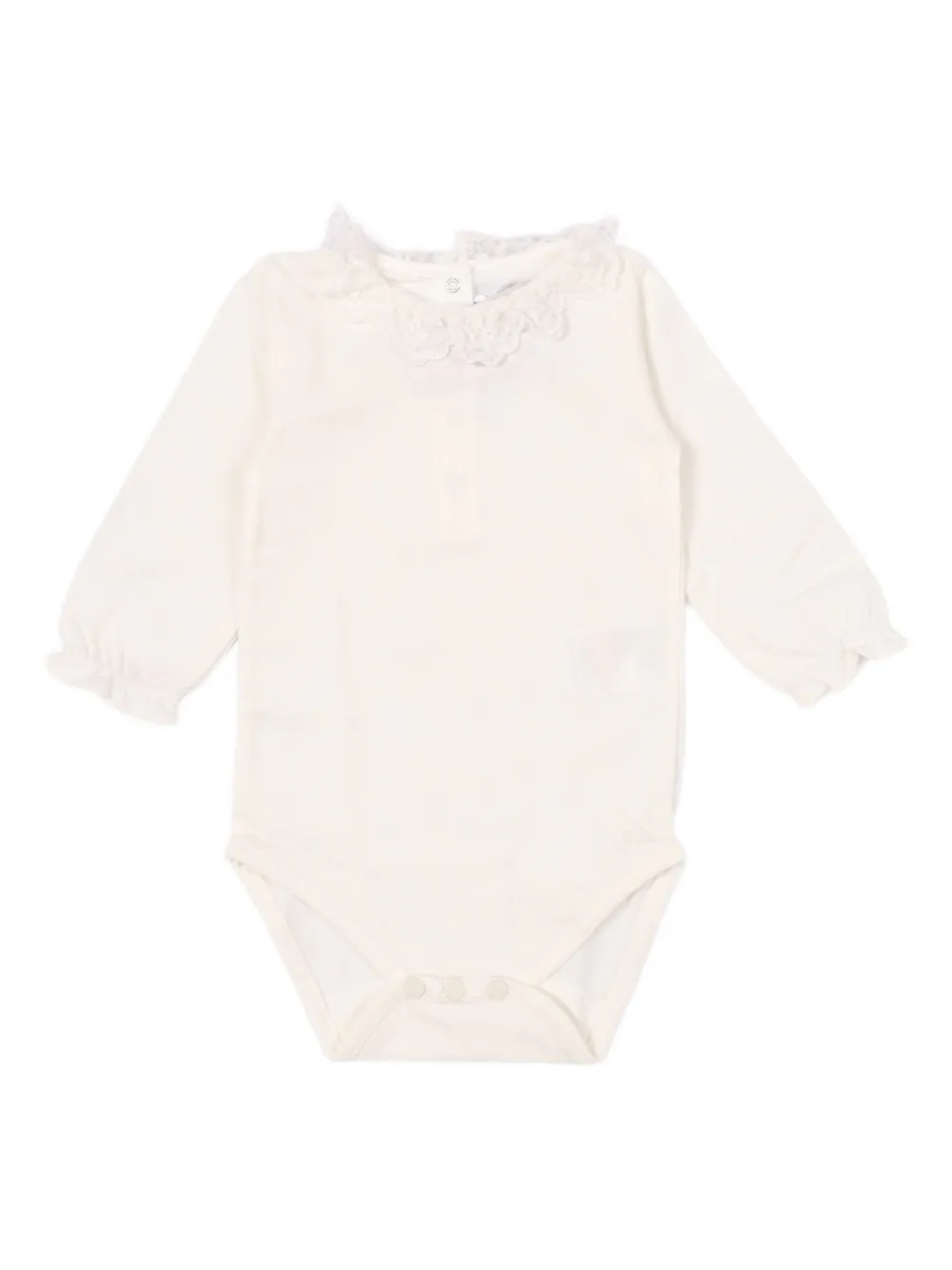 

Кружевное боди с оборками Tartine Et Chocolat, белый