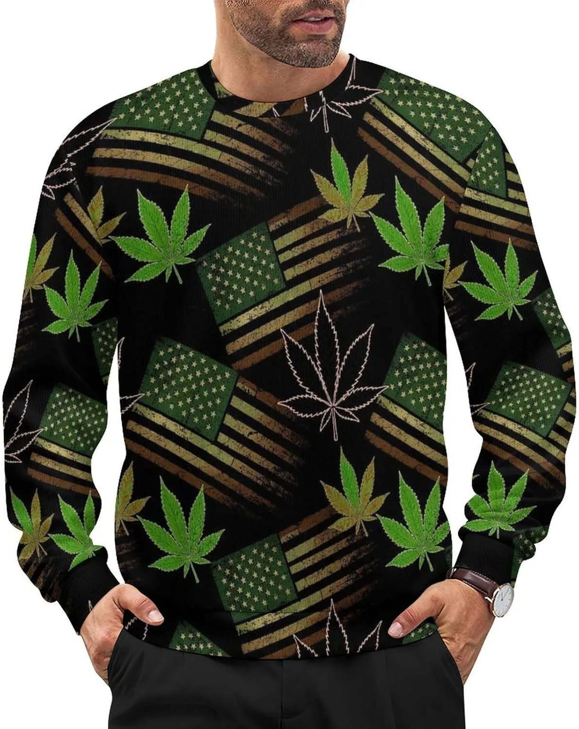 

Мужской свитер с длинным рукавом, мягкий и свободный Meaudiwes