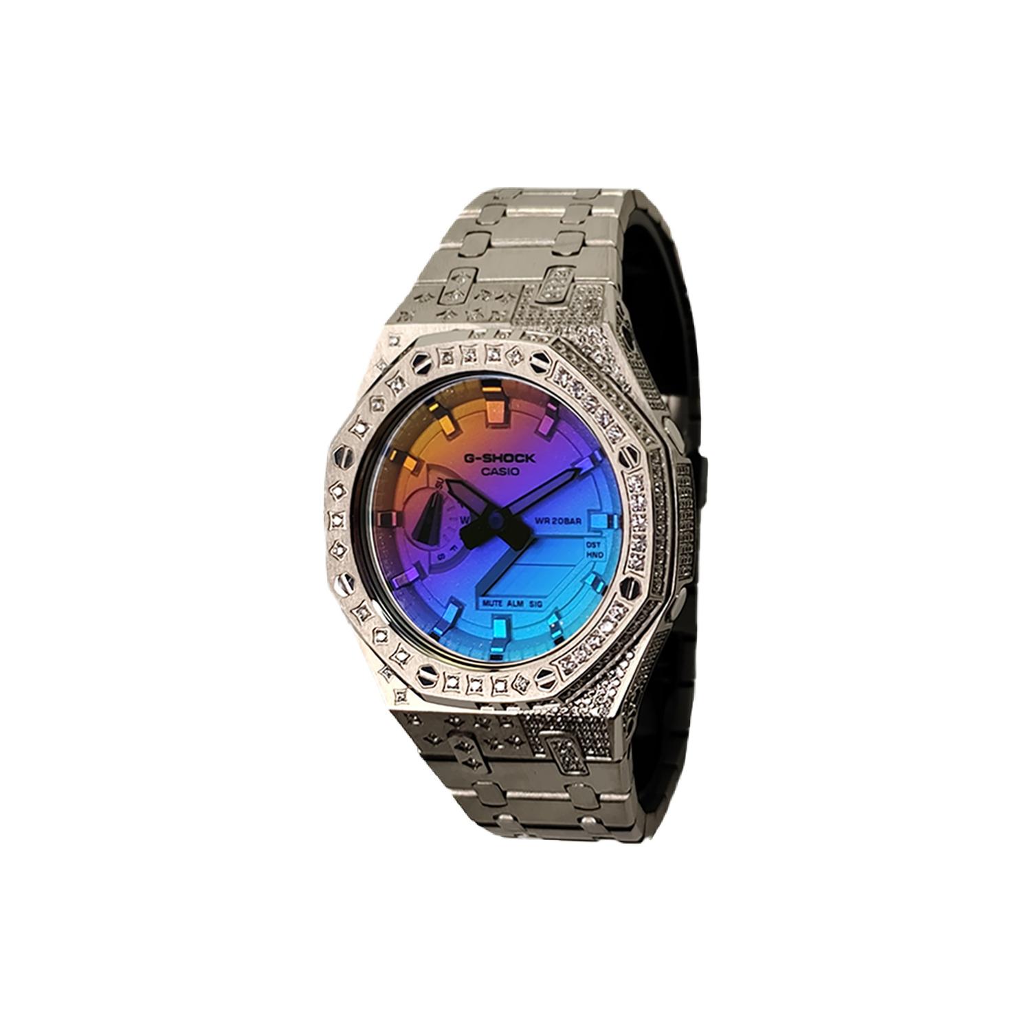 

CASIO Ретрофит серия кварцевый механизм часы мужские часы мультиколор циферблат