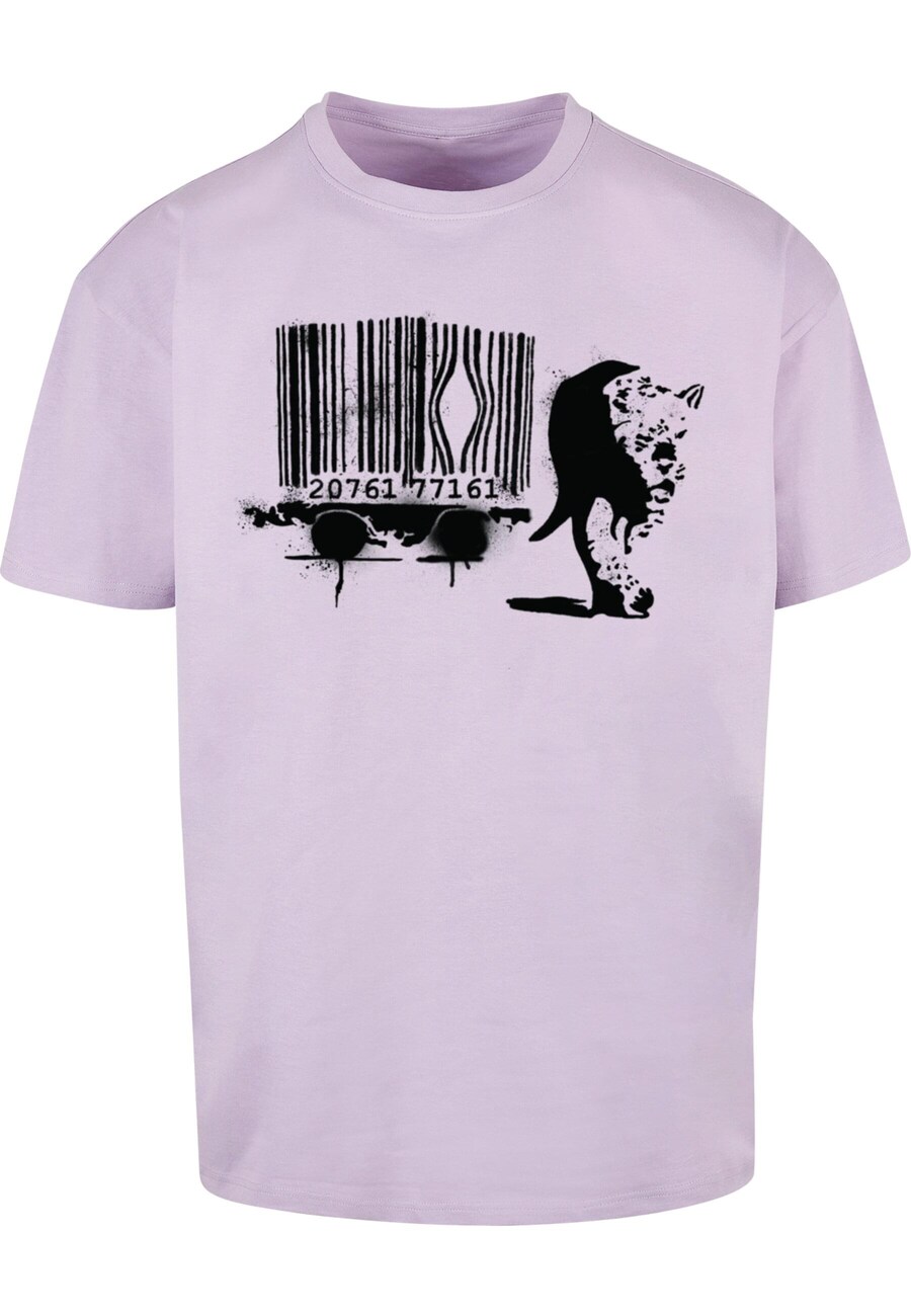 

Рубашка Merchcode Brandalised - Barcode Leopard, цвет Light purple