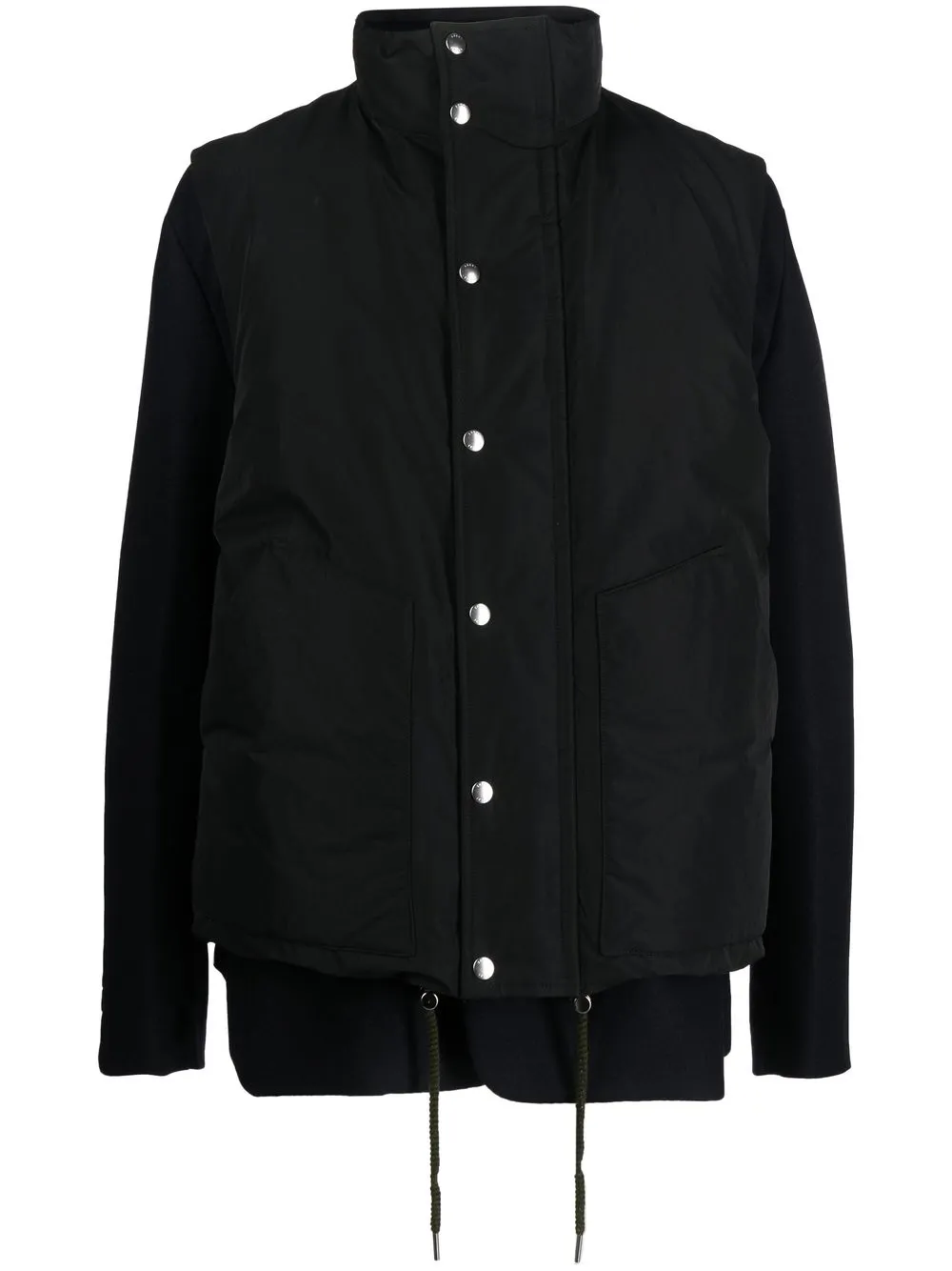 

Двухслойная шерстяная куртка SACAI, черный