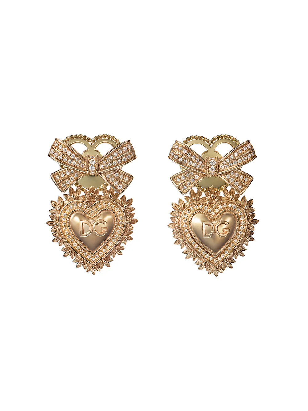 

Серьги Devotion из желтого золота с бриллиантами DOLCE & GABBANA, золотой