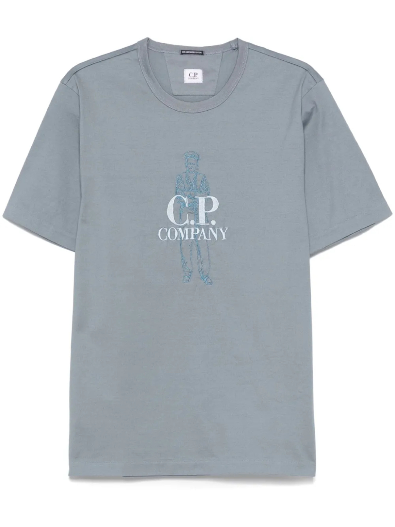 

Футболка с вышивкой C.P. Company, синий