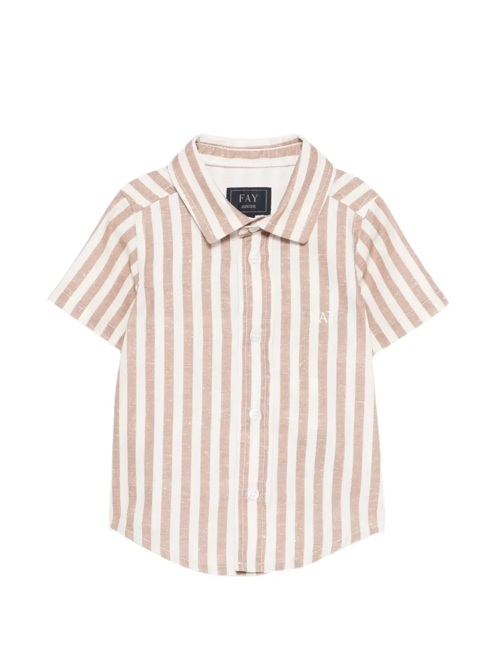 Полосатая рубашка Fay Kids, нейтральный