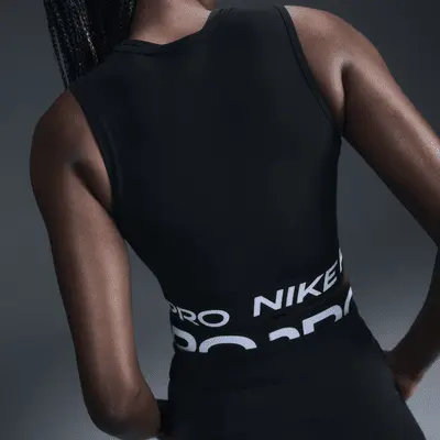 Футболка Nike Pro, черный/белый — фото 4