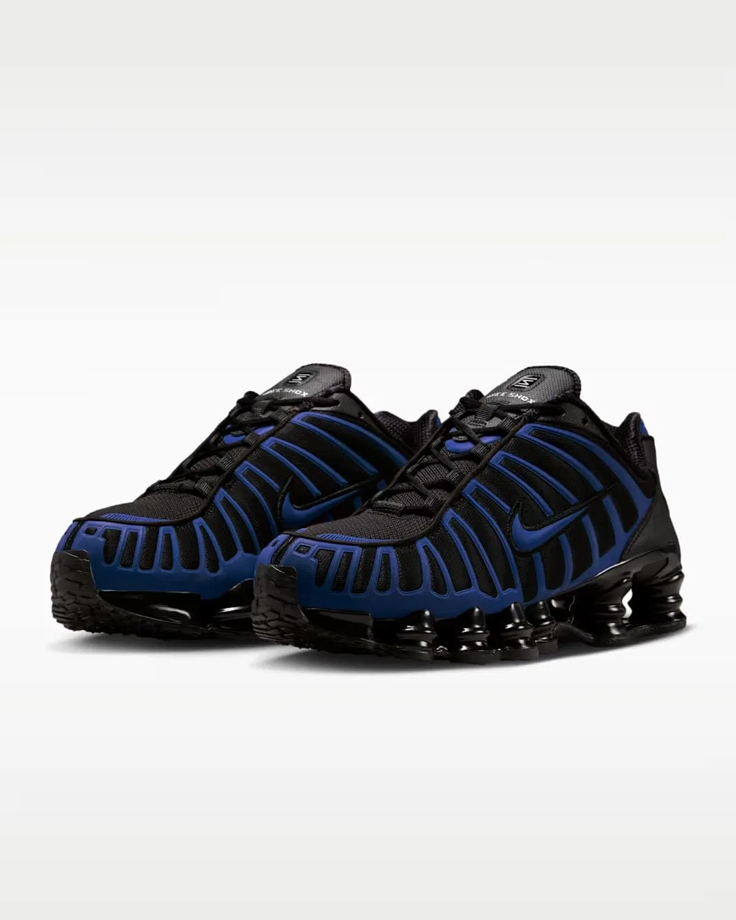Мужские кроссовки NIKE Shox TL, Black Metallic Silver Court Blue — фото 3