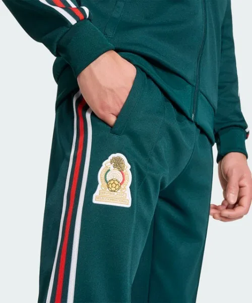 Унисекс спортивные брюки Adidas из полиэстера и хлопка, с логотипом, зелёные — фото 4