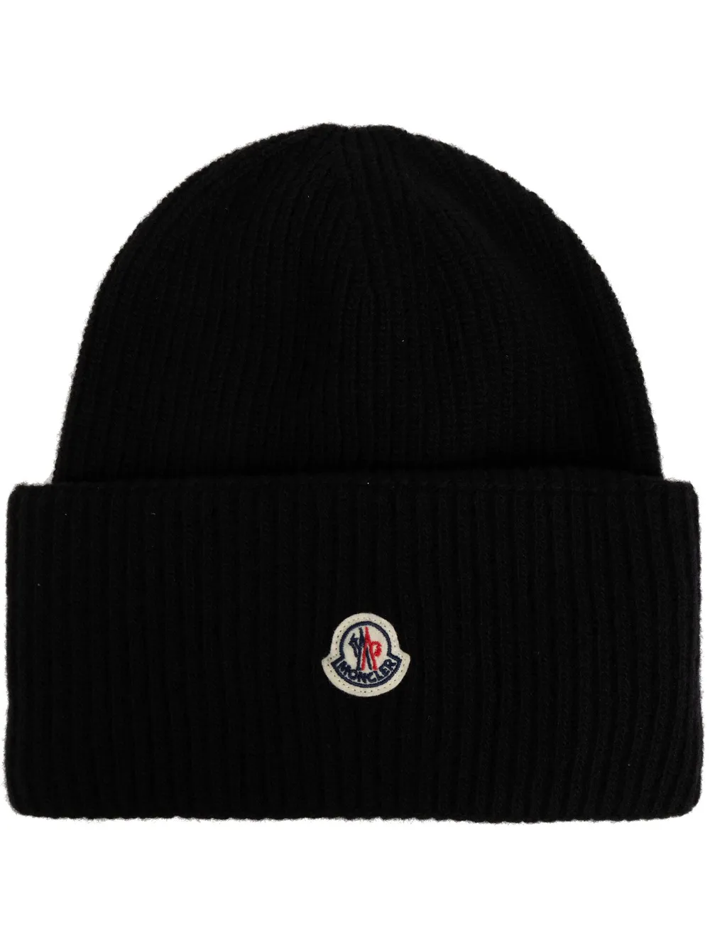 

Шапка бини с нашивкой-логотипом MONCLER, черный