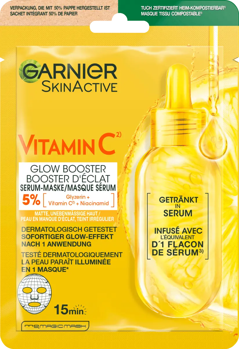 

Тканевая маска с витамином С 28 г. Garnier