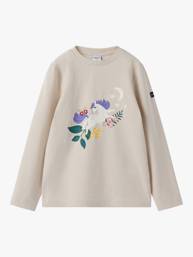 

Детская футболка с длинным рукавом из органического хлопка с единорогом Polarn O. Pyret