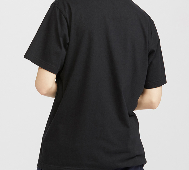 Футболка прямая унисекс черная UNIQLO — фото 4