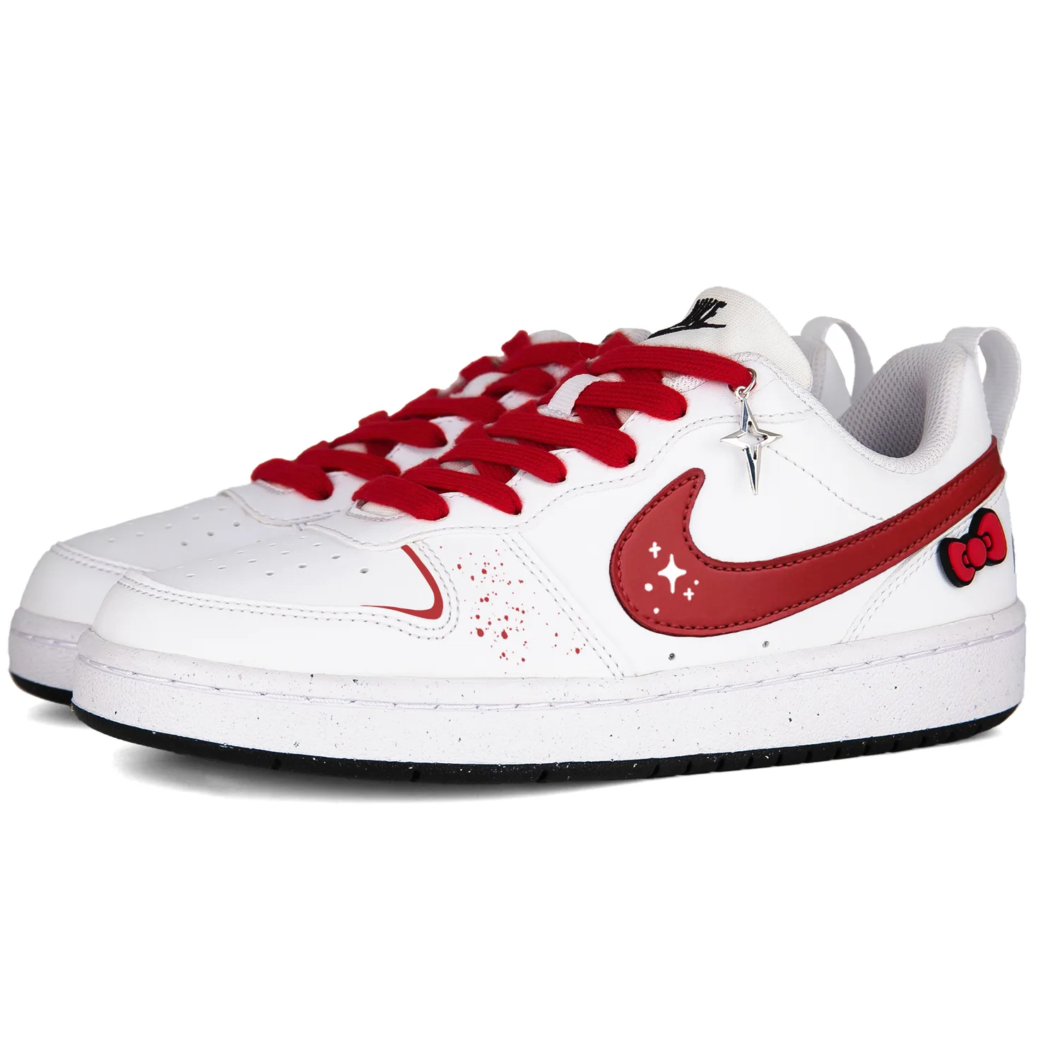 Nike Кроссовки Court Borough Lucky Red Luckiest Draw из синтетической кожи, устойчивые к истиранию, дышащие, низкие — фото 4