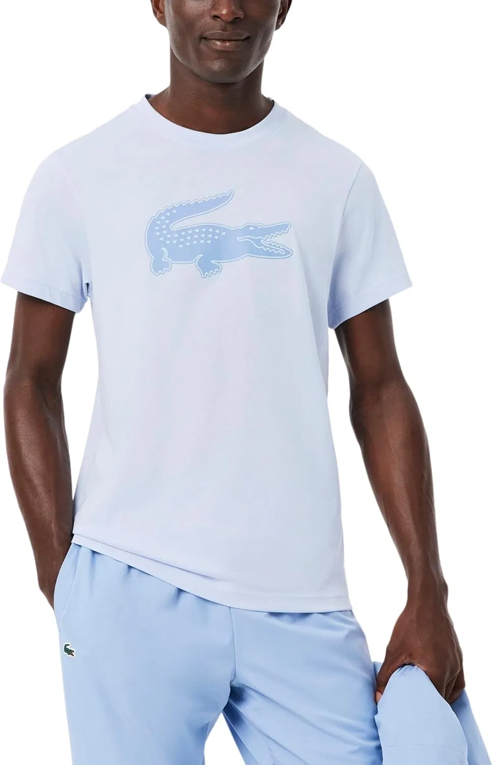 Футболка Lacoste Ultra Dry Logo Sport, мужская, Phoenix синий/Aphylla