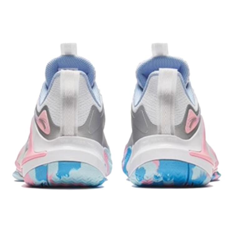 Баскетбольные кроссовки Crazy Thorn Kids GS Low-top Anta White/Danube Blue Anta Kids, синий — фото 4