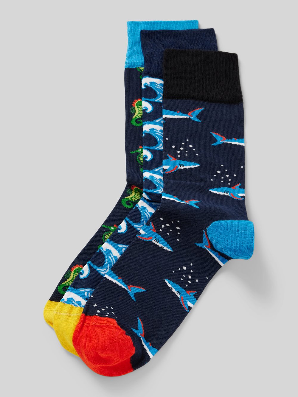 

Носки с узорчатой ​​вышивкой модель «Водный мир» в упаковке 3 шт DillySocks