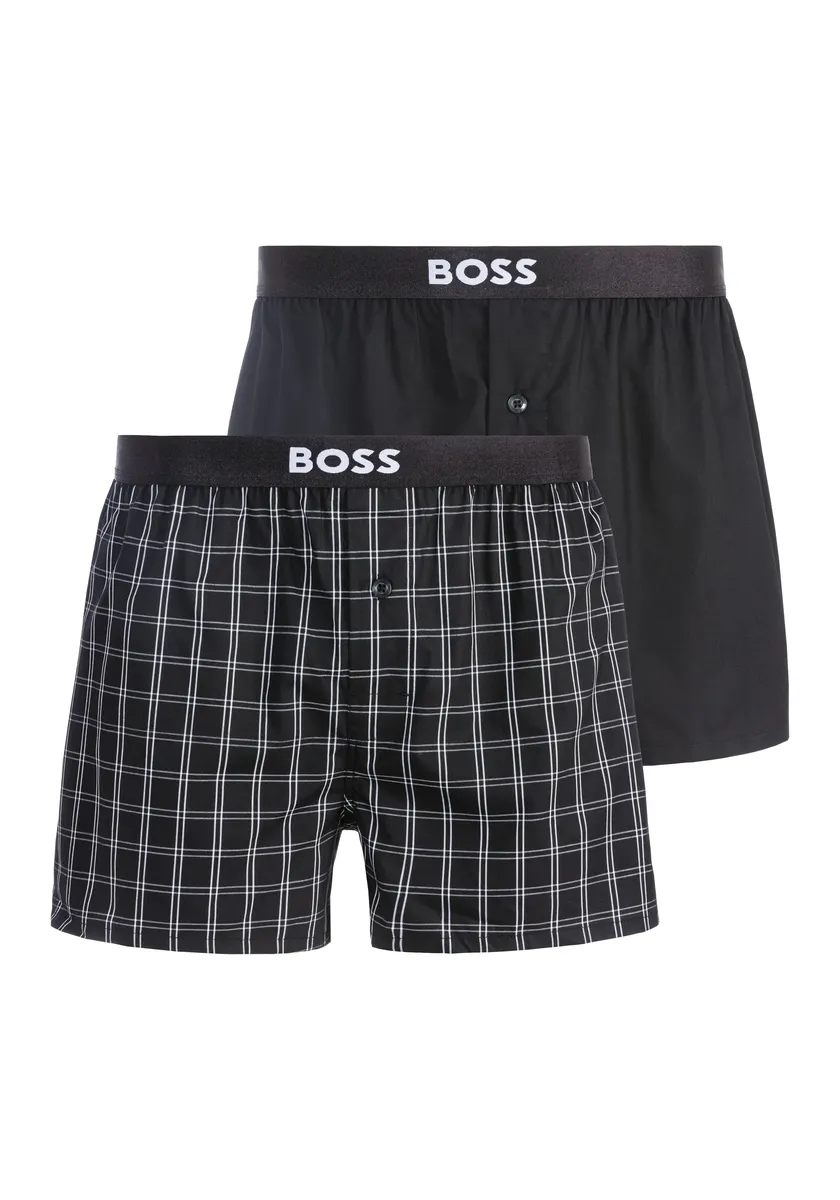 

Боксеры BOSS "2P Boxer Shorts EW 10251193 01" (в упаковке 2 шт.), с надписью BOSS на поясе, черный