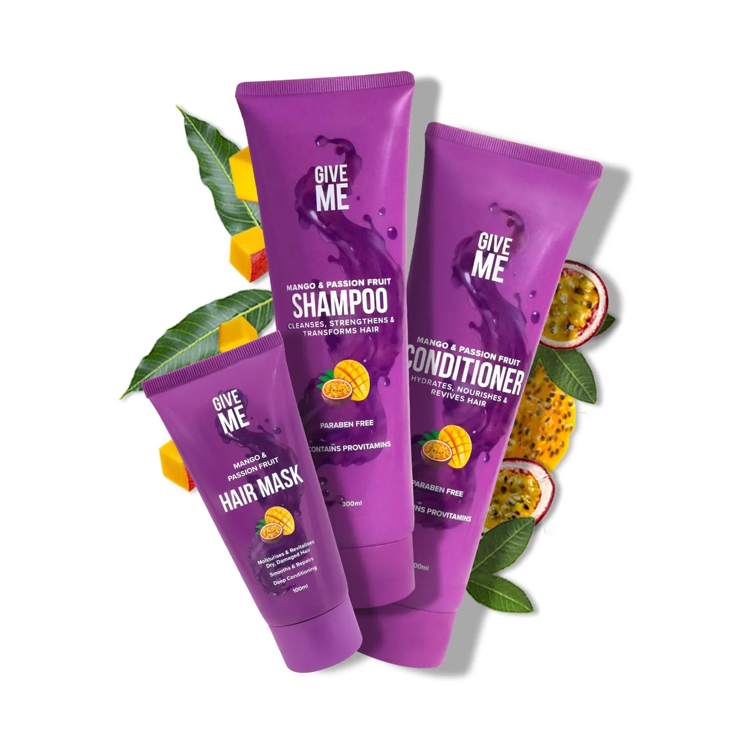 Набор для ухода за сухими и поврежденными волосами «Mango & Passion Fruit» от Give Me Cosmetics Give Me