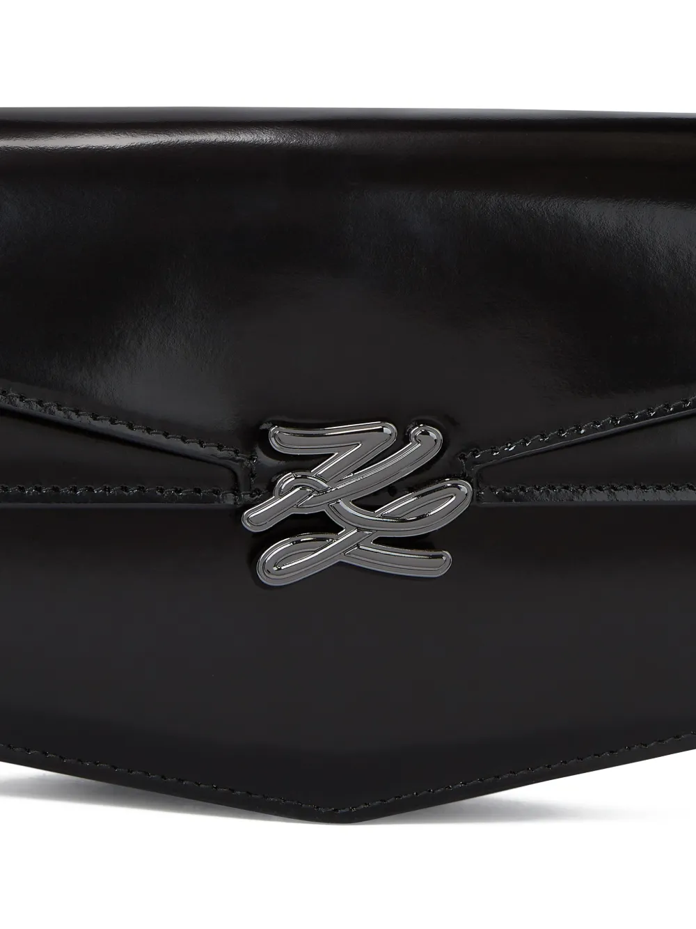 

Кожаная сумка-тоут Karl Lagerfeld, черный