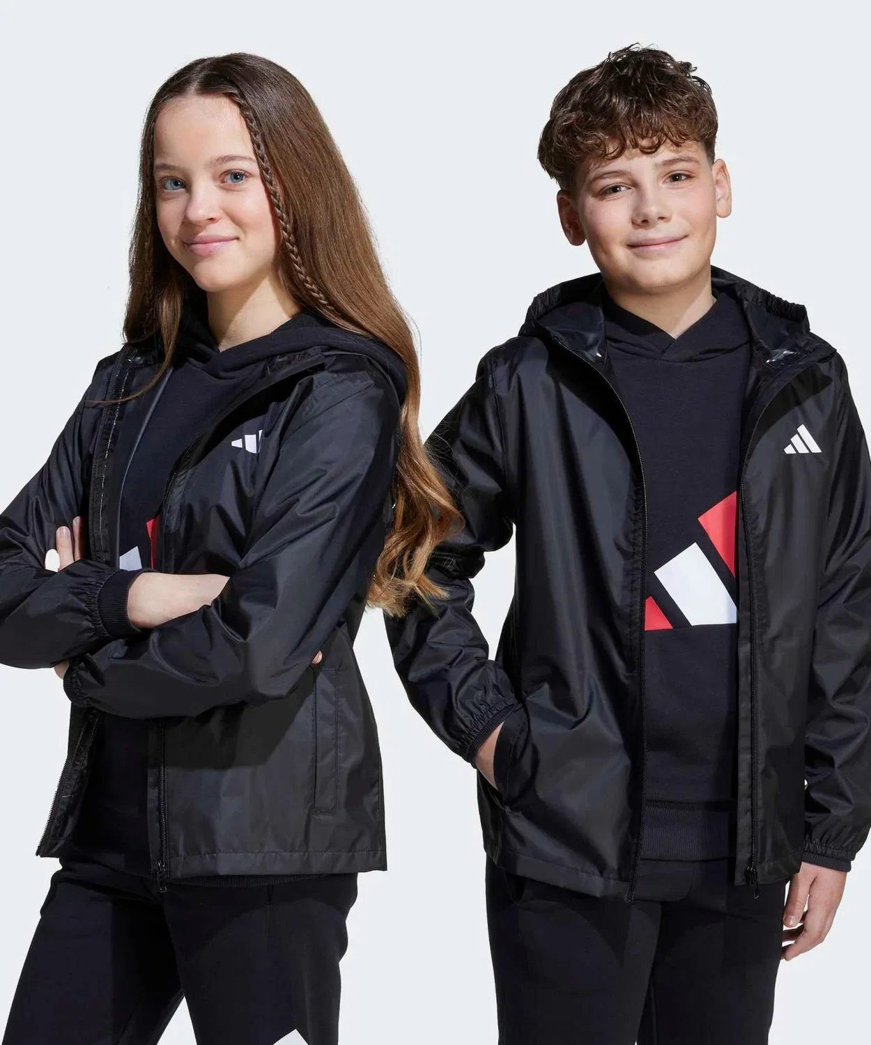 Дождевик детский adidas Climaproof чёрный