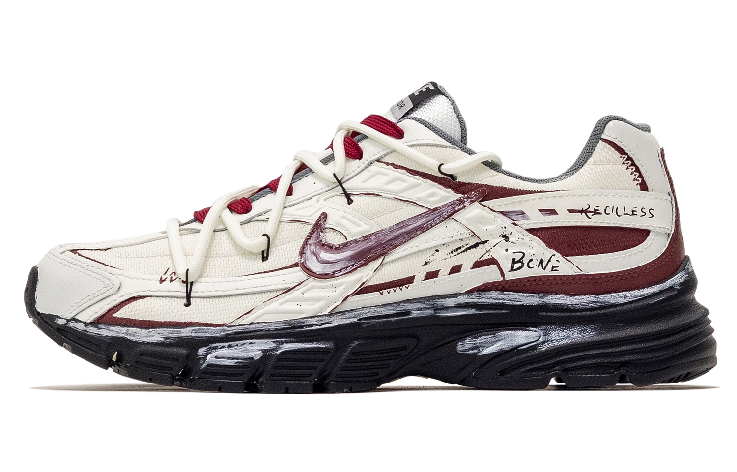 

Nike Initiator Textile, Leather Abrasion Resistant Low top Casual Running Shoes, мужские, красный белый