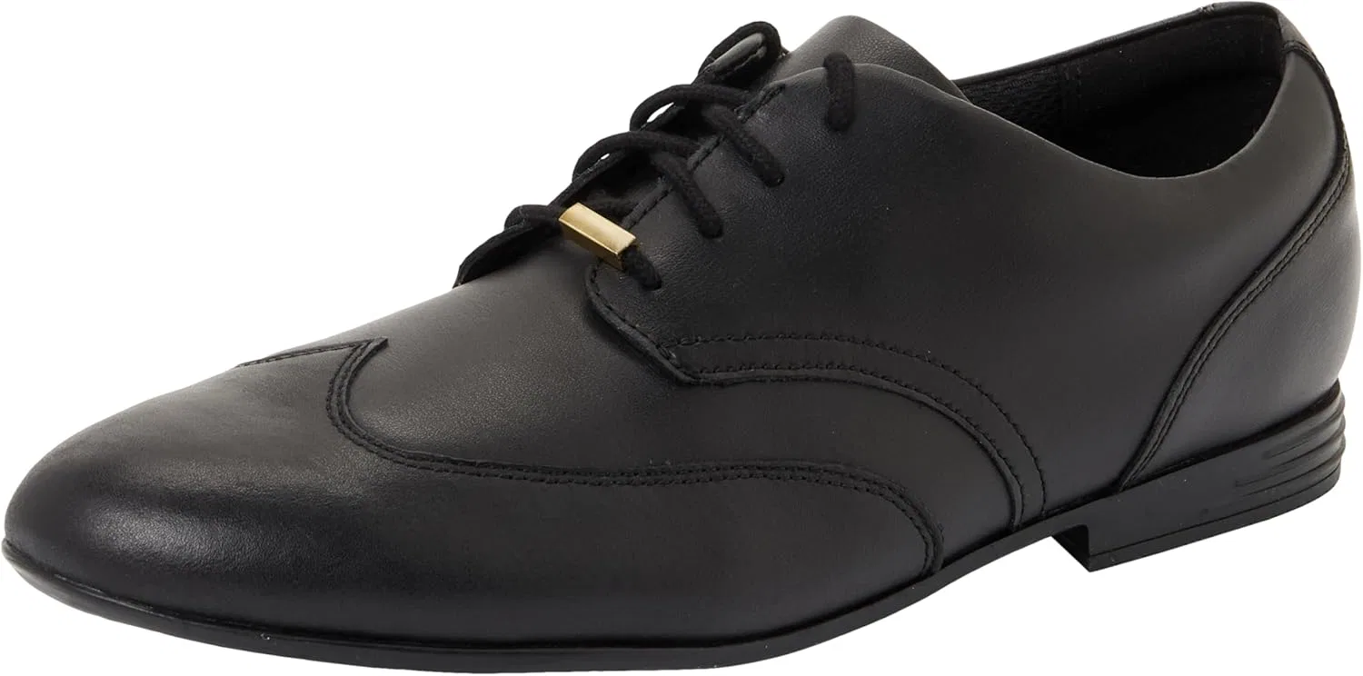 Туфли Clarks Originals Unisex Finja Wing Y. Shoe, 2-Black (Black Leather)